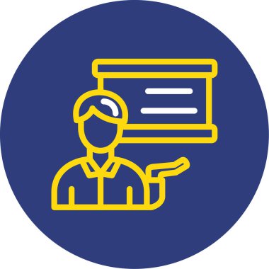 Bilgisayar simgesi olan bir adamın vektör çizimi