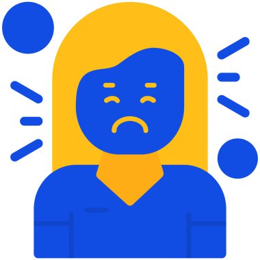 Üzgün yüzlü, üzgün bir kadın