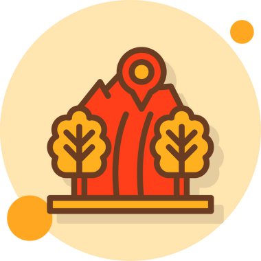 Yumuşak turuncu arkaplanda izole edilmiş sonbahar simgesi.