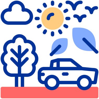 araba hava iklimi simgesi dosya ana hatları biçiminde