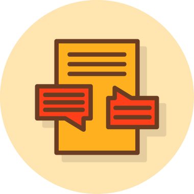 mesaj vektörü simgesi modern basit illüstrasyon