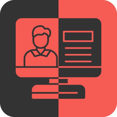 iş adamı simgesi, basit vektör illüstrasyonu