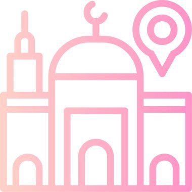 Bina. Web simgesi basit illüstrasyon