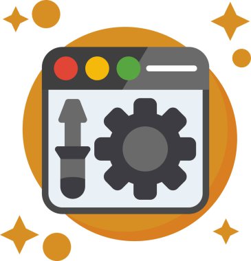 Simge, vektör illüstrasyonu ayarlanıyor