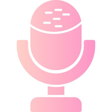 mikrofon simgesi vektör illüstrasyonu