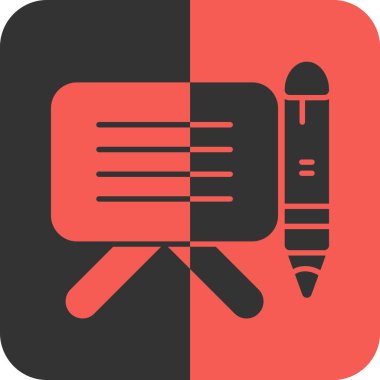 Kalem simgesi, basit ve vektör illüstrasyonu