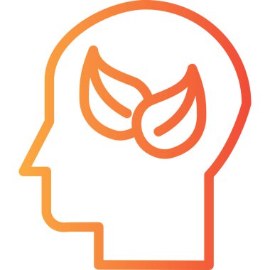 Modern insan baş simgesinin vektör illüstrasyonu