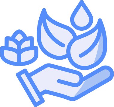 Su bitkisi simgesi - ana hatlar biçiminde