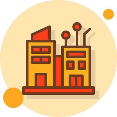 Fabrika. Web simgesi vektör illüstrasyonu