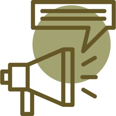 Megafon. Web simgesi basit illüstrasyon