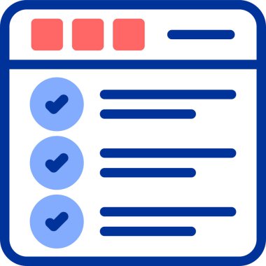 Yapılacaklar listesi web simgesi basit illüstrasyon