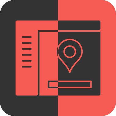 konum simgesi vektör illüstrasyonu