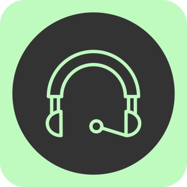 Soyut arkaplanda kulaklık simgesi izole edildi