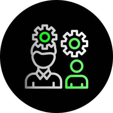 Modern bir dişli tasarımının vektör çizimi