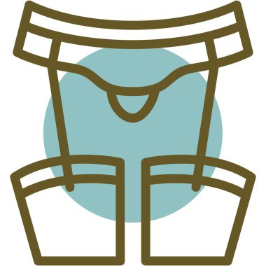 şort simgesi, basit vektör illüstrasyonu