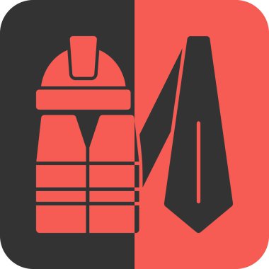 sırt çantası simgesi vektör illüstrasyonu