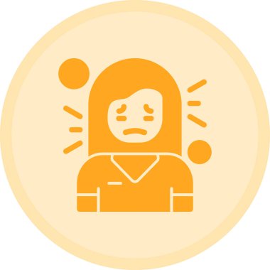 avatar kadın kişi simgesi doldurulmuş dış hat biçimi