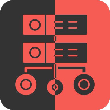 Basit sunucu vektör simgesi