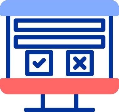 Simgeyi kontrol et. Web için işaretleme simgesinin basit illüstrasyonu