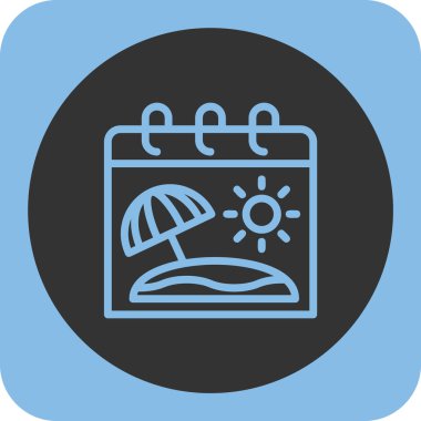 soyut arkaplanda izole edilmiş plaj simgesi