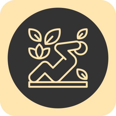 Bir ağaç simgesinin vektör illüstrasyonu