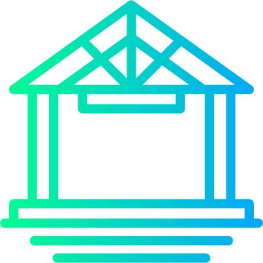 Bina. Web simgesi basit illüstrasyon