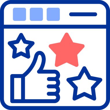 derecelendirme geribildirim simgesi, modern tasarım basit illüstrasyon