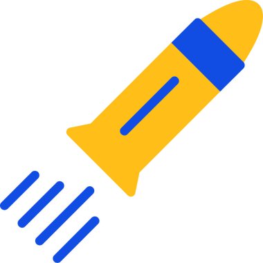 Bomba patlaması roket simgesi - ana hatlar biçiminde