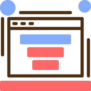 Web tasarımı. Web simgesi vektör illüstrasyonu