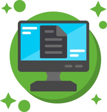 bilgisayar masaüstü simgesi, vektör illüstrasyonu