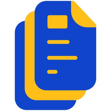 Belge. Web simgesi basit illüstrasyon