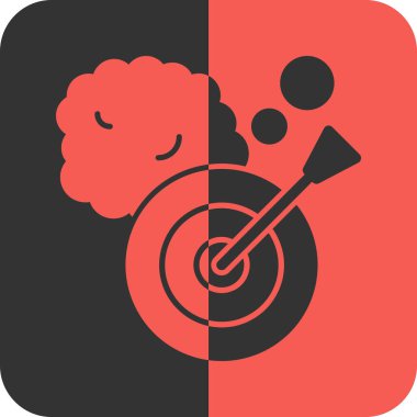 Bir beyin simgesinin vektör çizimi