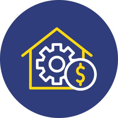 Ev. Web simgesi basit illüstrasyon