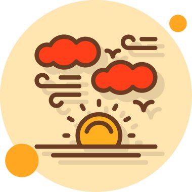 Hava Durumu Web Simgesi, Basit İllüstrasyon