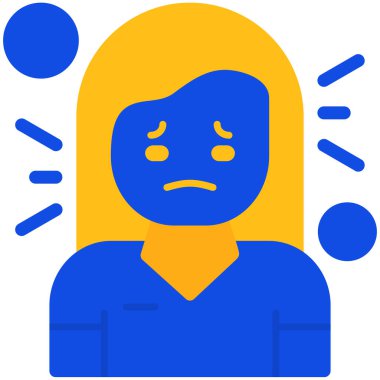 Üzücü. Web simgesi basit illüstrasyon