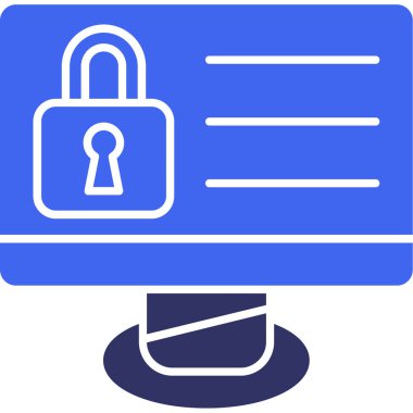 Kilit. Web simgesi basit illüstrasyon