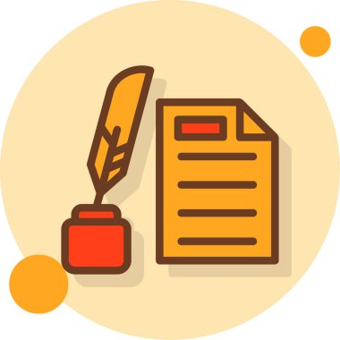 Belge. Web simgesi basit illüstrasyon