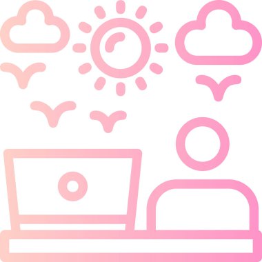 Bulut. Web simgesi basit illüstrasyon