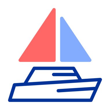 Tekne. Web simgesi basit illüstrasyon