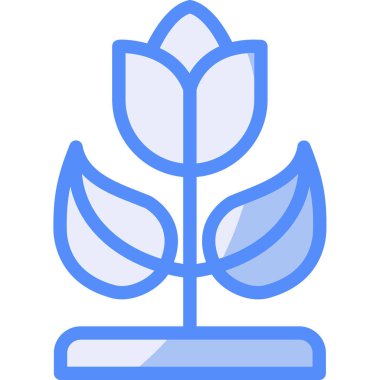 Bitki. Web simgesi basit illüstrasyon