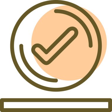 ok simgesinin vektör illüstrasyonu