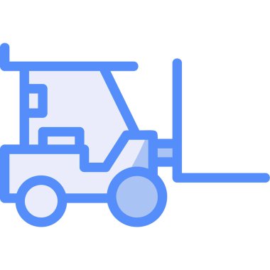 kamyon vektör renk çizgisi simgesi