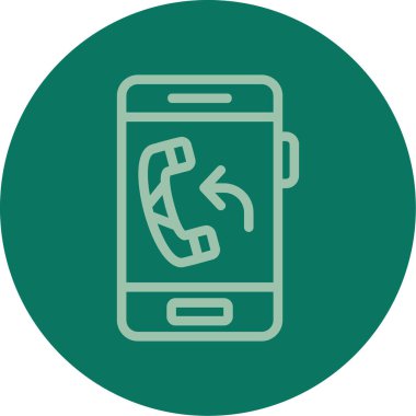 telefon arama vektör simgesi modern illüstrasyon tasarım arkaplanı