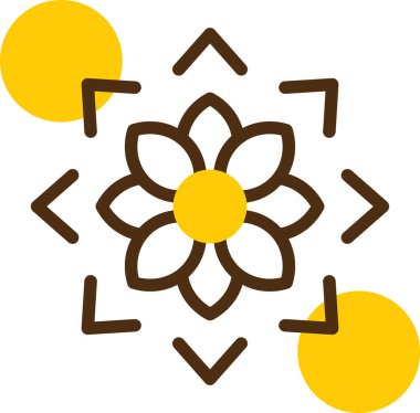 çiçek web simgesi, basit vektör illüstrasyonu