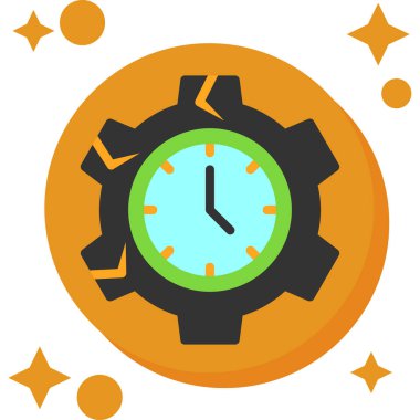 Saat simgesi vektör illüstrasyonu