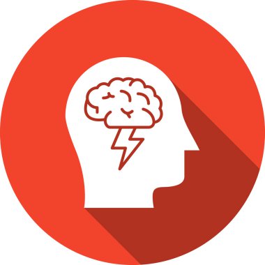 beyin ikonu vektör illüstrasyonu