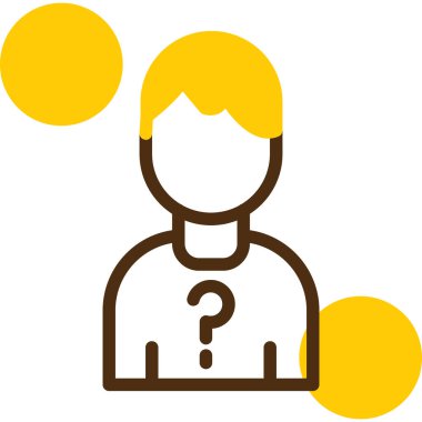 Soru işareti olan kullanıcı avatarı, vektör illüstrasyon tasarımı