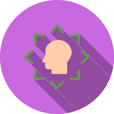 baş profil simgesi, vektör illüstrasyonu