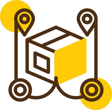 Harita simgesi, vektör illüstrasyonu