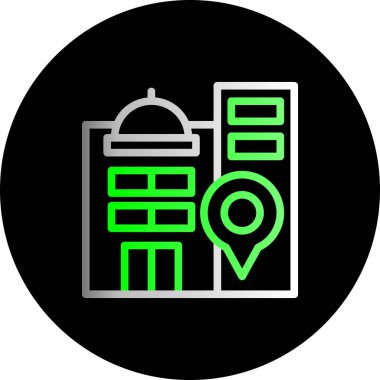 harita simgesi vektör illüstrasyonu